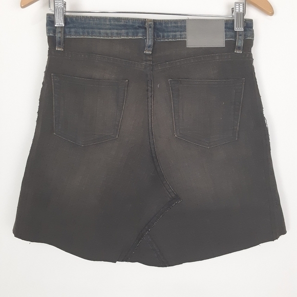 NWT 6397 News High Waist Contrast Mini Denim Skirt Available In Multiple Sizes - Picture 3 of 11